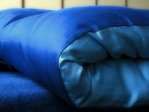 blue down comforter